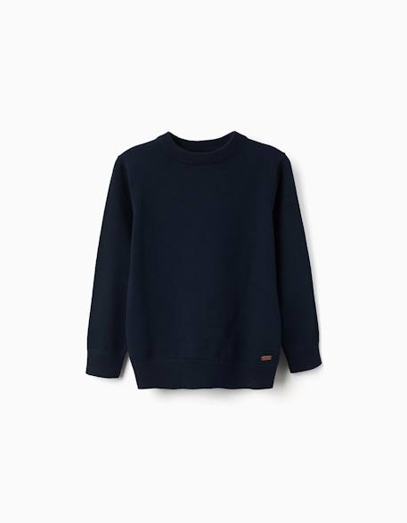 Garçon-Pull, gilet, sweat-Pull-Pull en maille avec extrémités côtelées