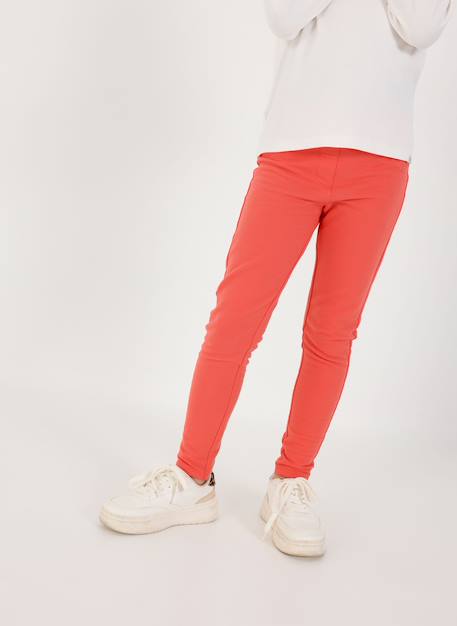 Pantalon fille en molleton élastique Orange 1 - vertbaudet enfant 