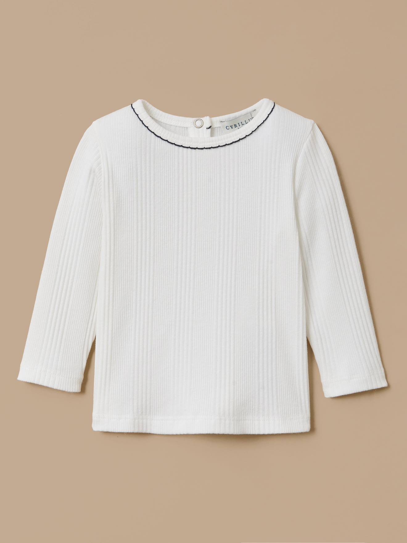 T-shirt Uni Fantaisie Bébé Ecru