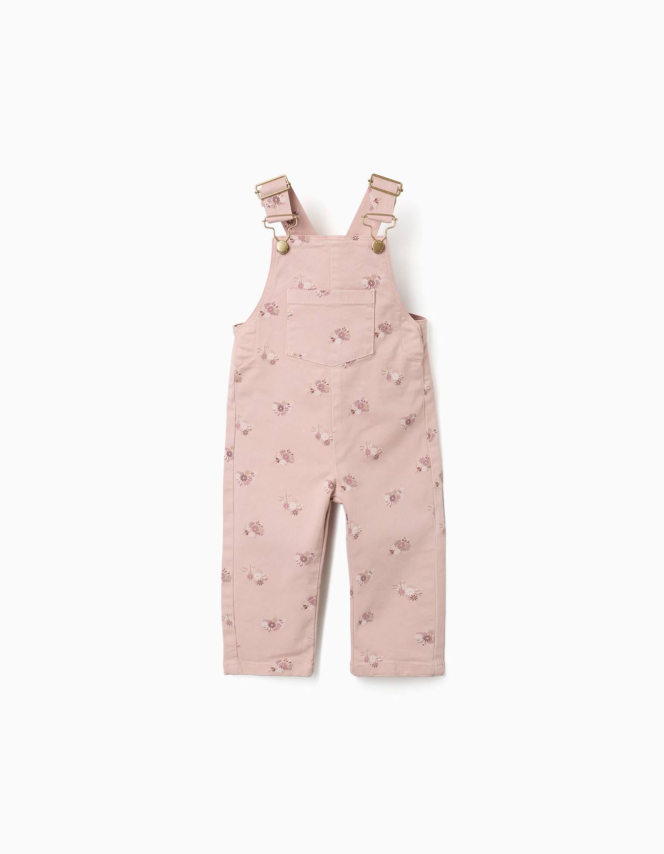 Salopette En Serg Avec Motif Floral Rose Clair 33$