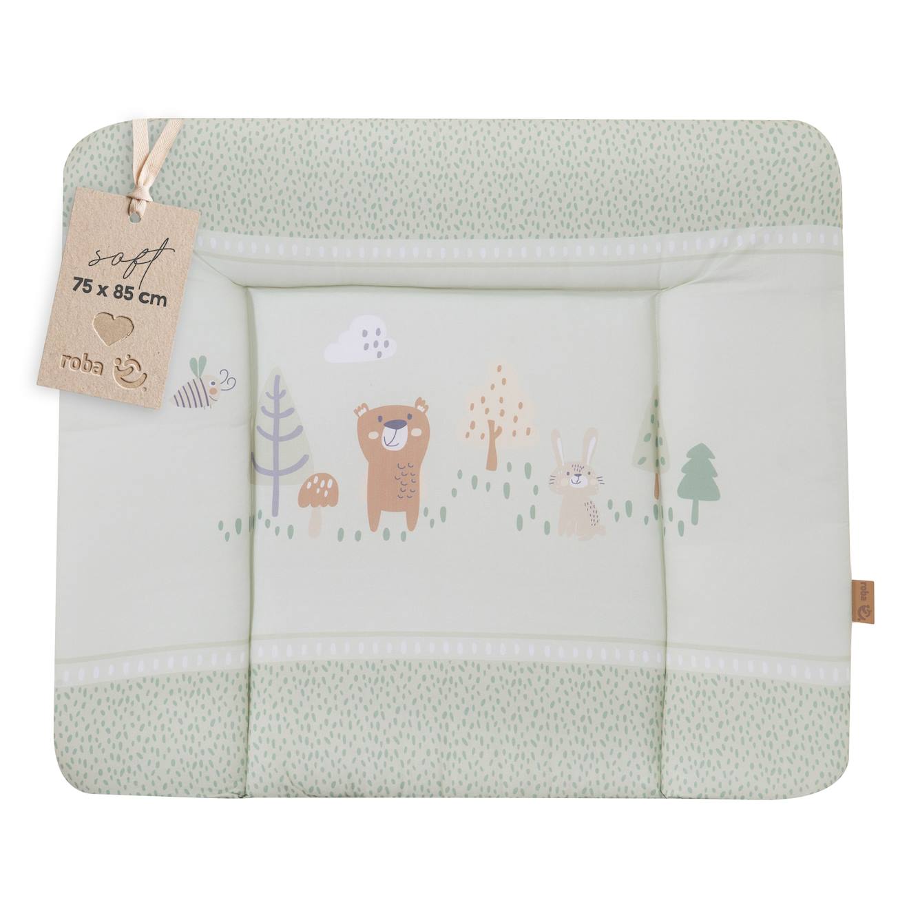 Matelas À Langer Imprimé Vert Pastel - Woodland Buddies