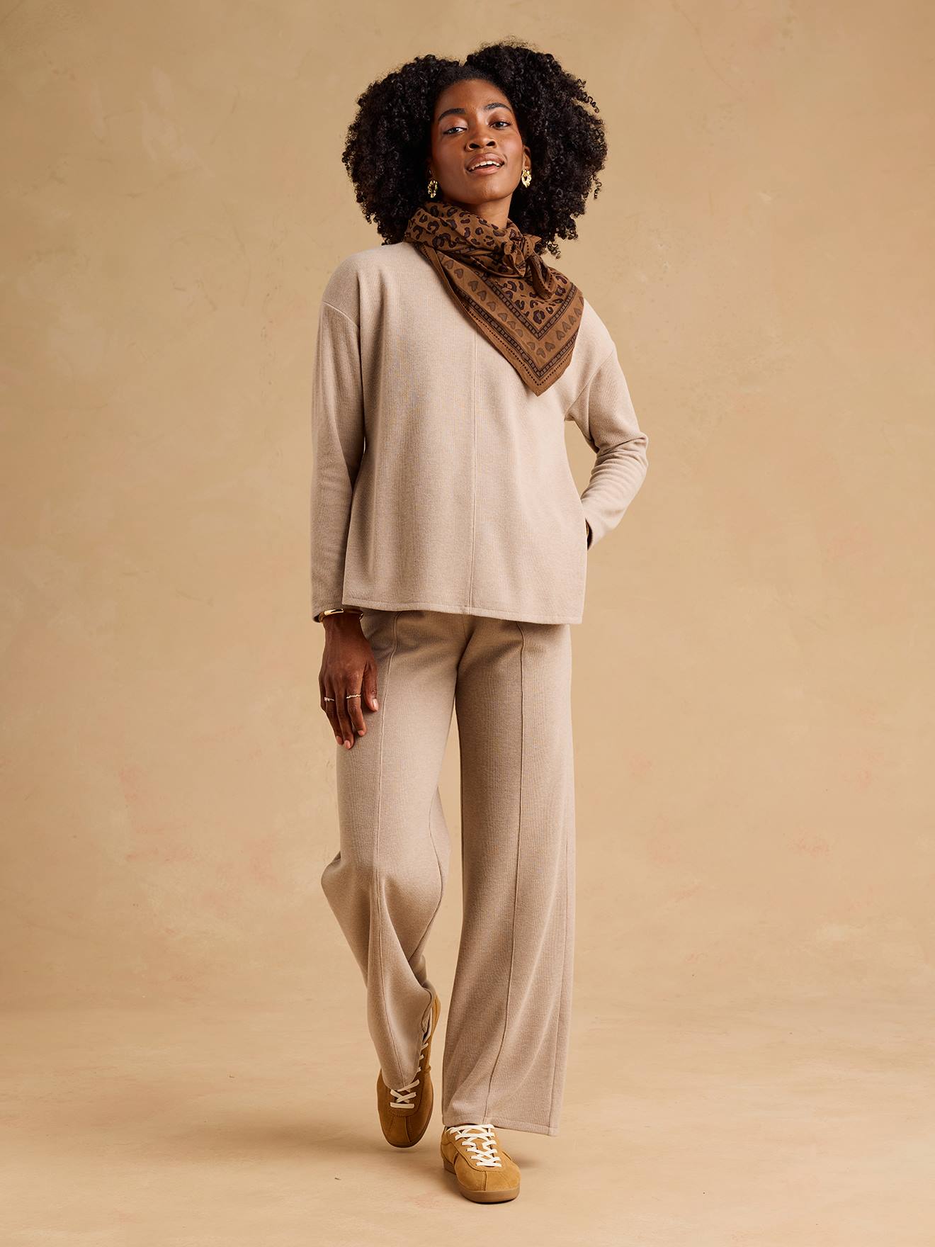 Ensemble de grossesse et postpartum 2 pièces noisette