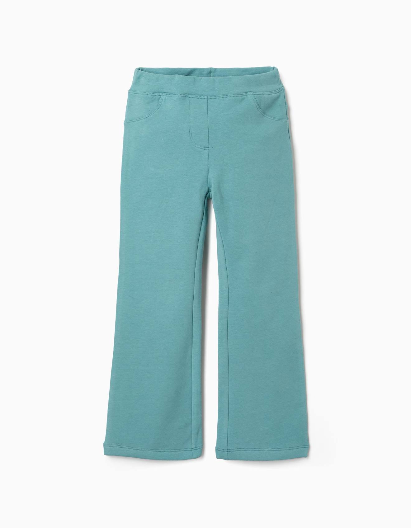 Jeggings Évasé En Coton Peigné Vert Clair Jeggings Évasé En Coton Peigné Vert Clair