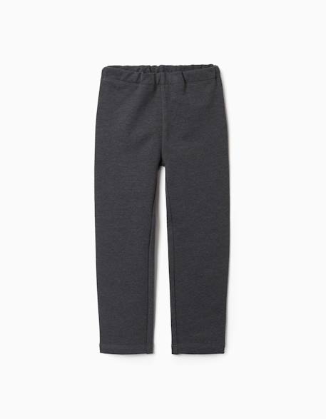 Fille-Pantalon-Leggings à coupe skinny en coton peigné