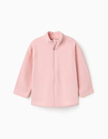 Fille-Manteau-Veste en polaire à col montant