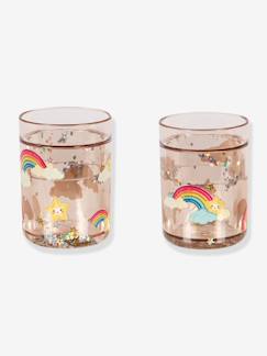 -Lot 2 verres à paillettes