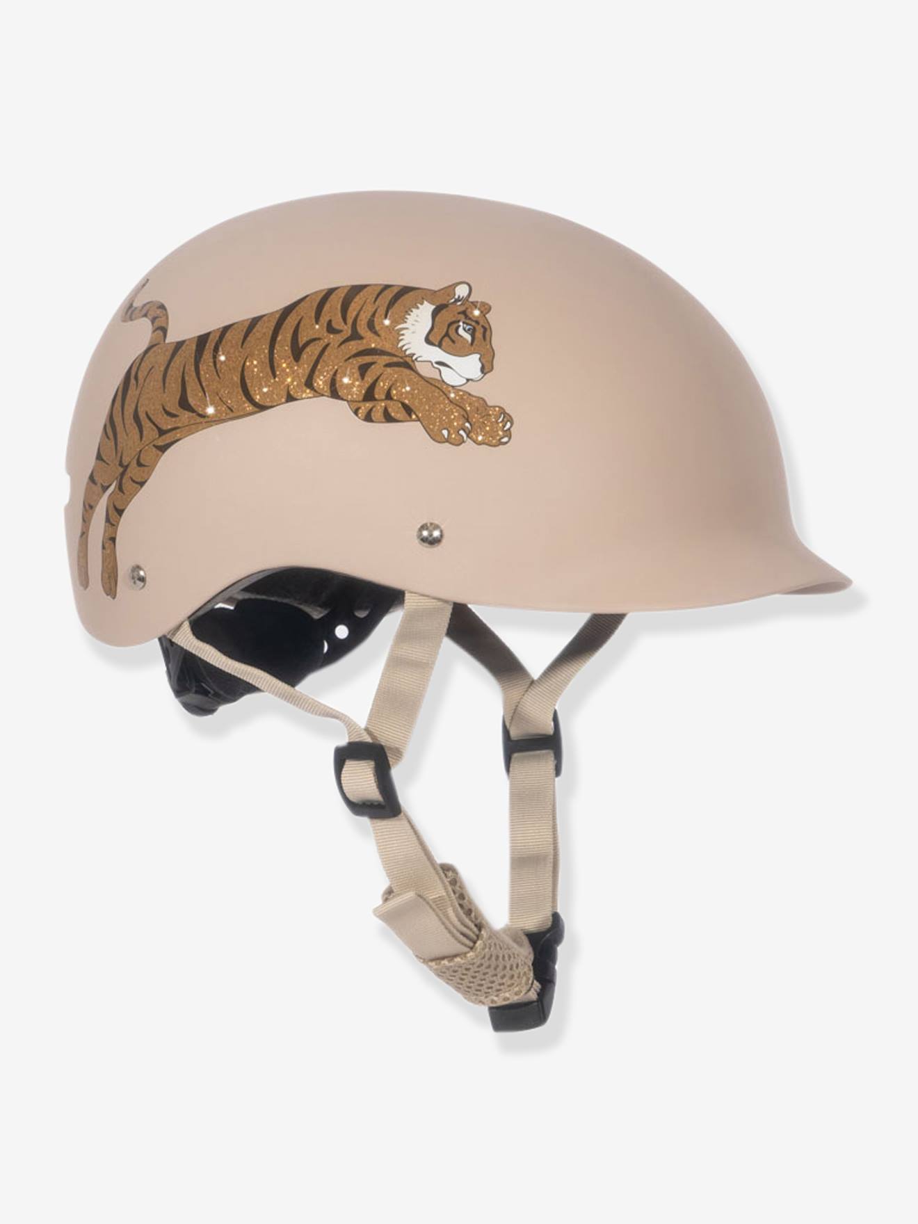 Casque de vélo imprimé beige