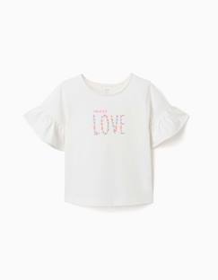 -T-shirt en coton avec imprimé more love