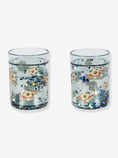 -Lot 2 verres à paillettes