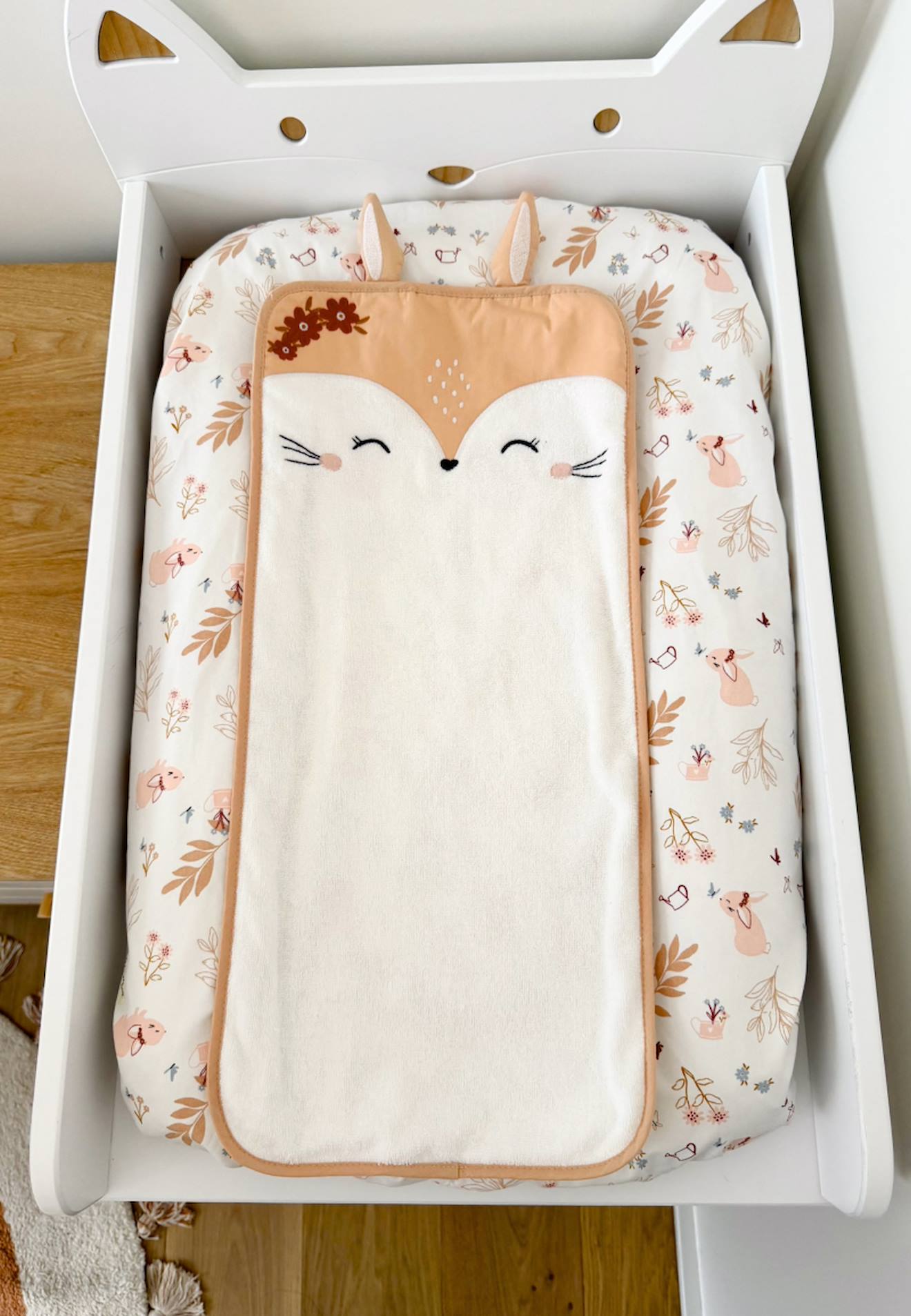 Housse De Matelas À Langer + Tapis De Change Praline Peche (Petit Beguin) - Couverture