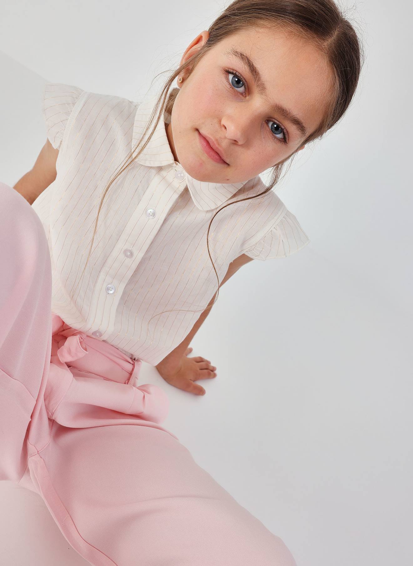 Chemise Fille En Coton Blanc 13€