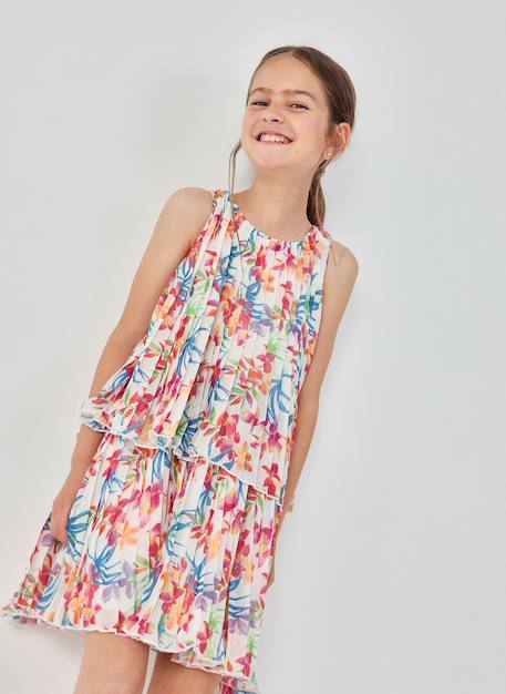 Fille-Robe imprimée feuilles