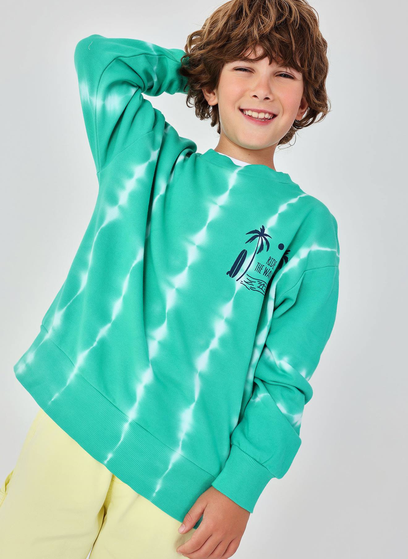 Sweat-shirt Enfant En Peluche Vert 16 €