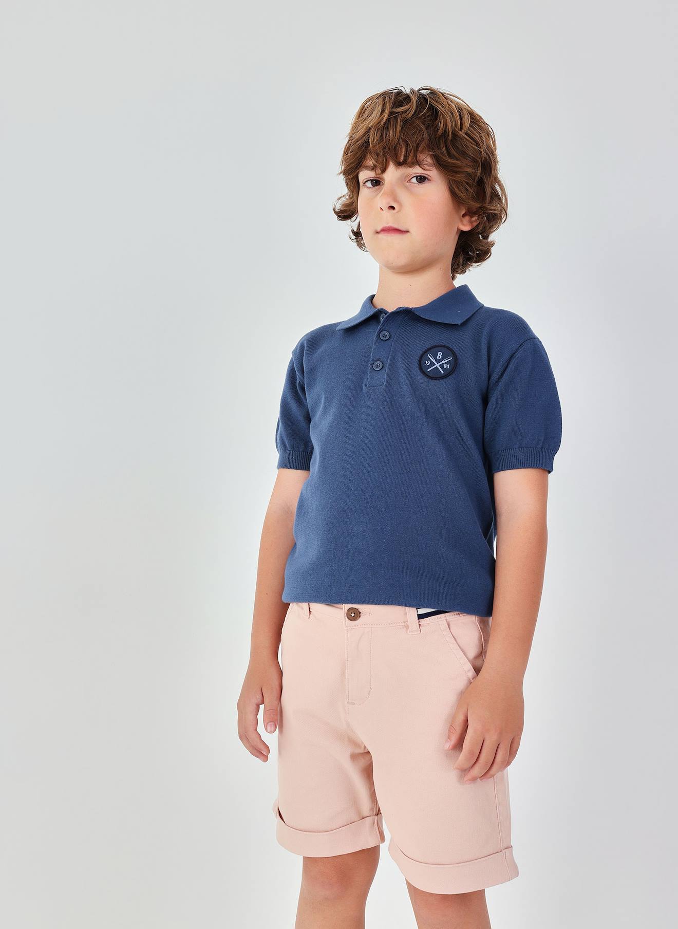 Bermuda Garçon En Coton Orange
