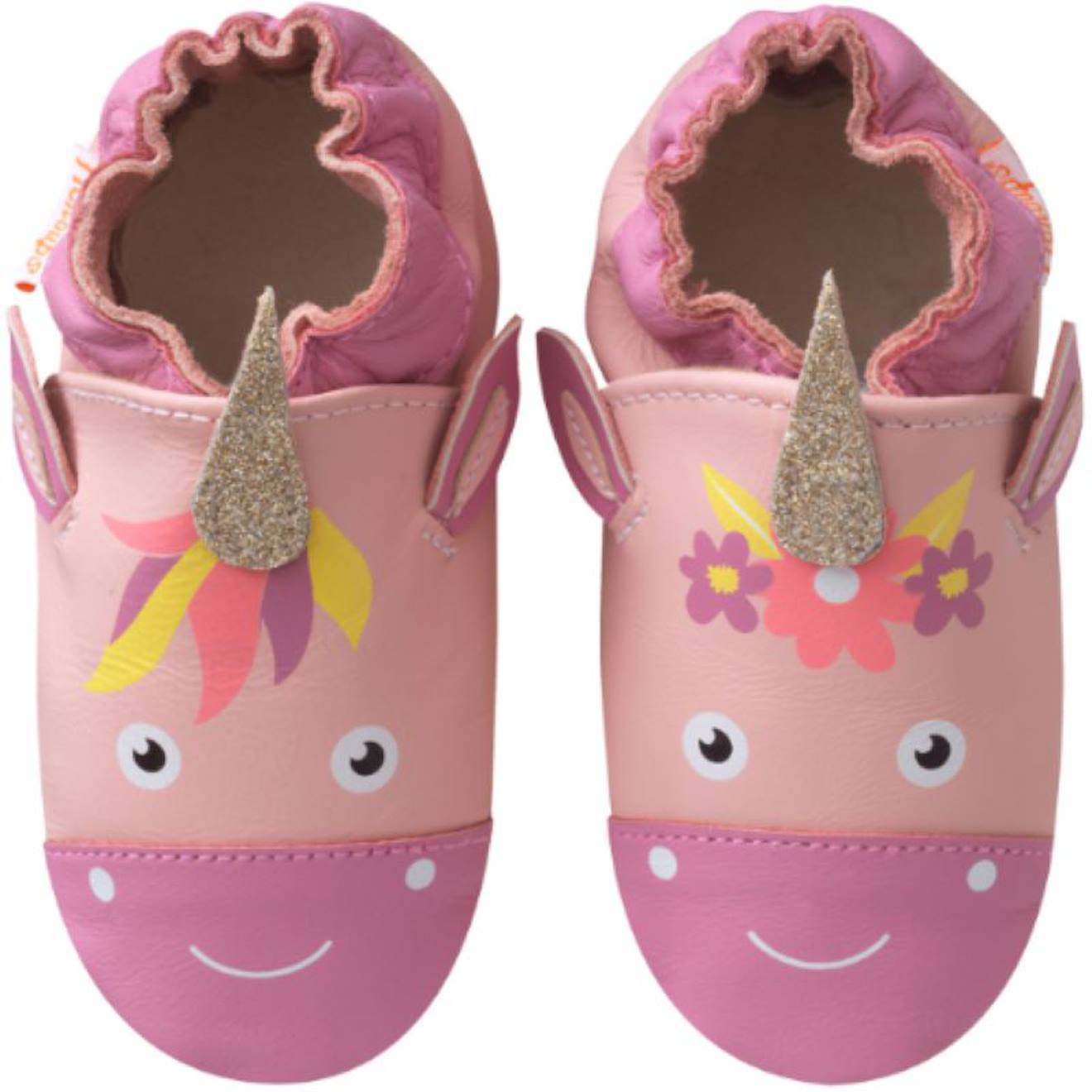Chaussons Bb Cuir Souple Lise La Licorne Rose 24 €