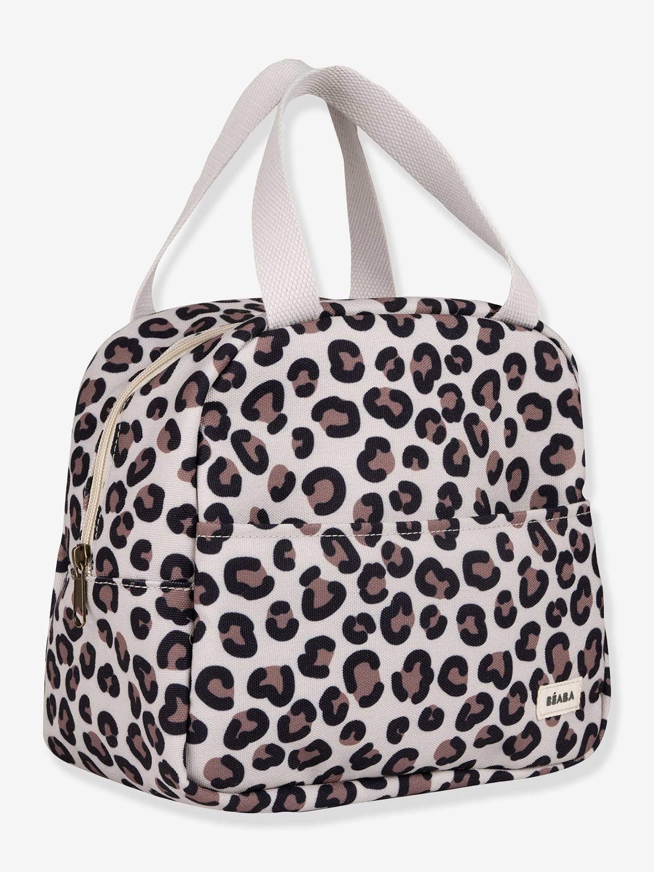 Sac repas isotherme beige imprimé