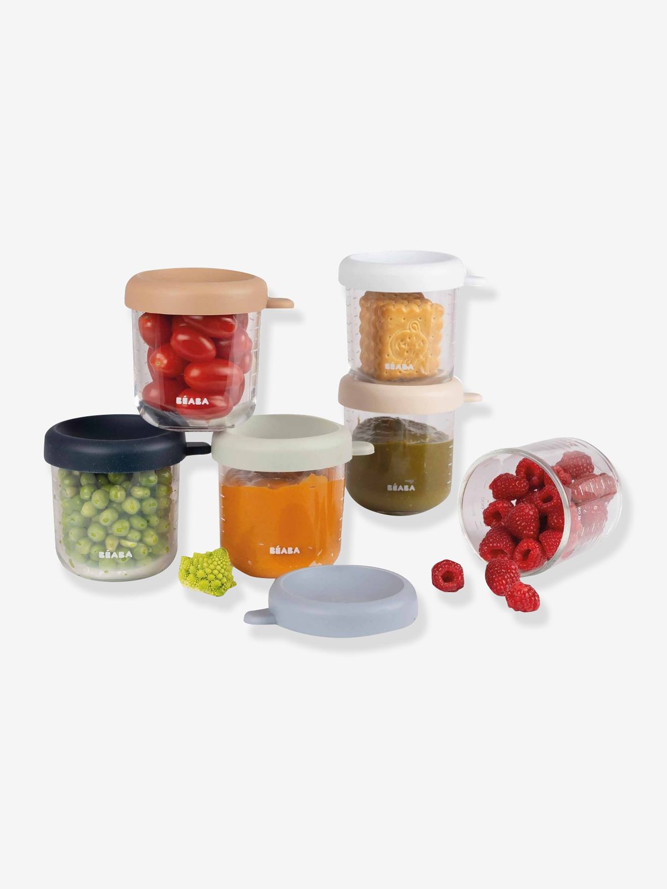 Coffret de 6 portions verre 250 ml lot beige