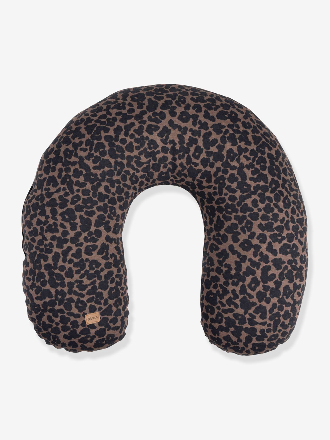 Coussin Little Warmy marron imprimé