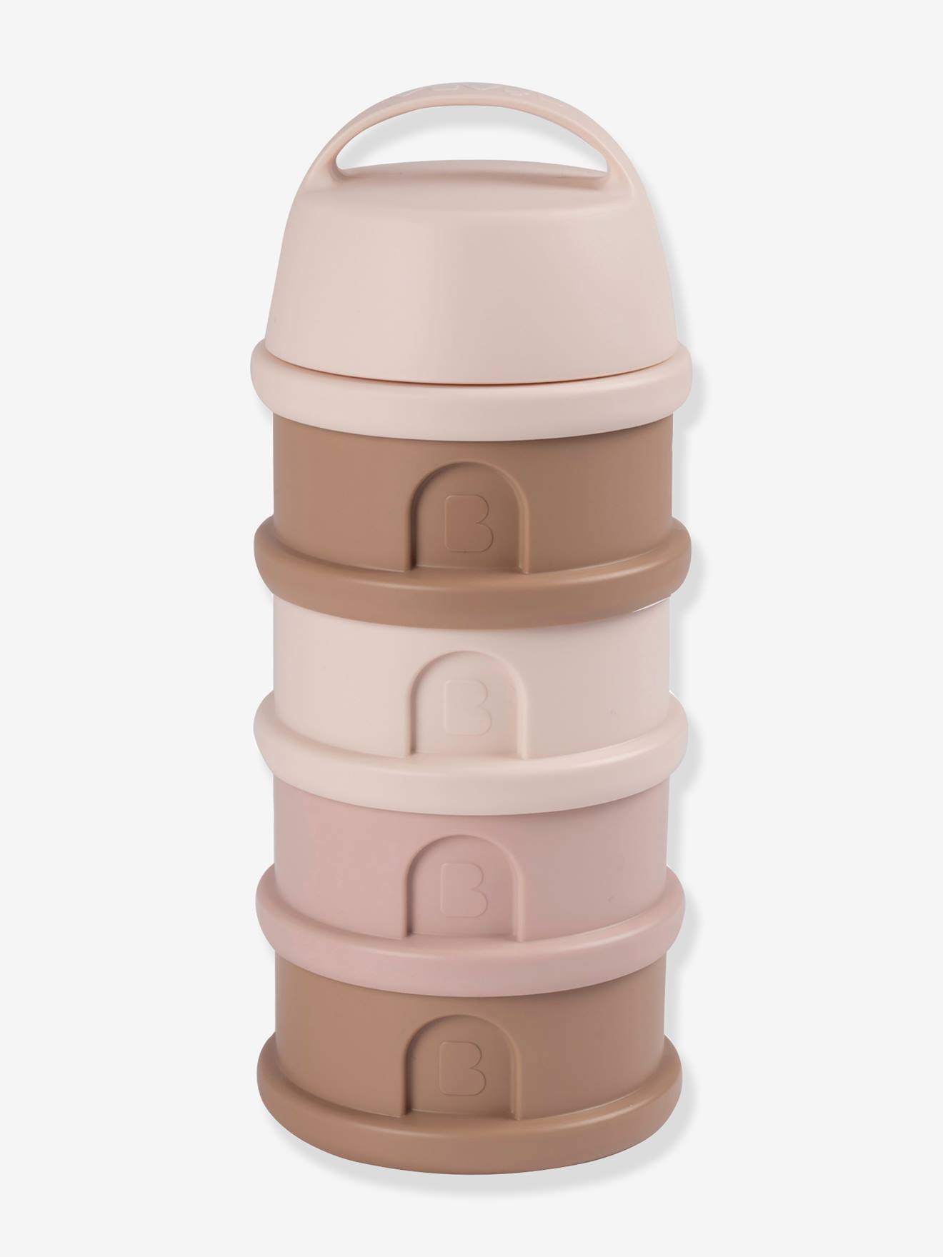 Boîte doseuse de lait 4 compartiments vieux rose