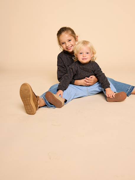 Sweat fille léopard capsule mère/fille beige+gris foncé 9 - vertbaudet enfant 