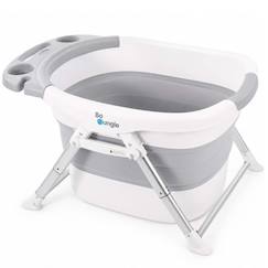 Puériculture-Baignoire bébé pliable avec siège et bouchon thermosensible