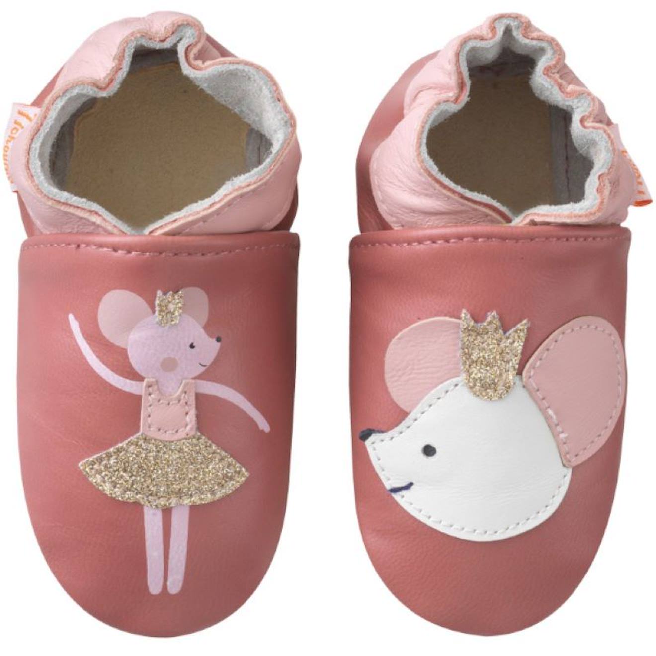 Chaussons Bb Cuir Souple Coralie La Souris Rose 30 €