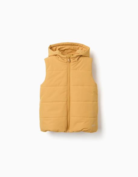 Garçon-Manteau-Doudoune-Doudoune sans manches à capuche avec fermeture éclair