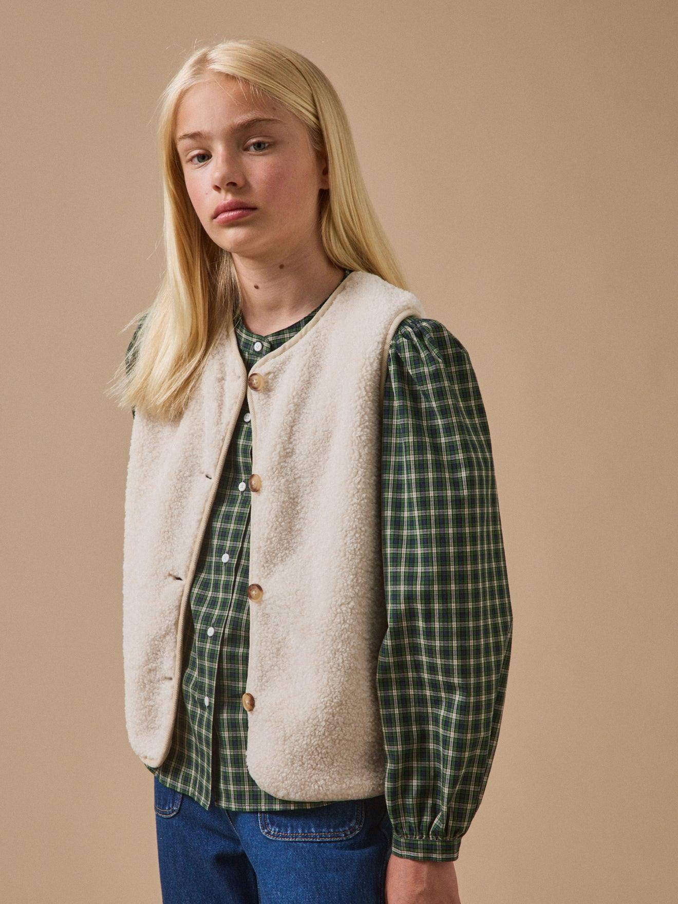 Veste En Sherpa - Collection Junior Ecru