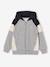 Sweat zippé garçon capuche coloblock bleu moyen+bordeaux+gris chiné+ocre+vert 9 - vertbaudet enfant 