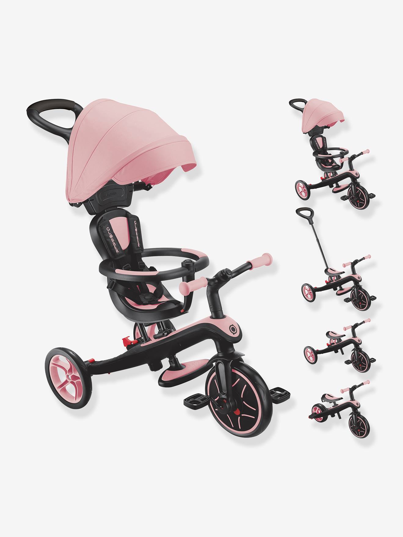 Tricycle évolutif Explorer V3 4 en 2 rose Tricycle évolutif Explorer V3 4 en 2 rose
