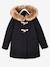 Duffle-coat à capuche en drap de laine fille fermeture par brandebourgs camel+encre 11 - vertbaudet enfant 
