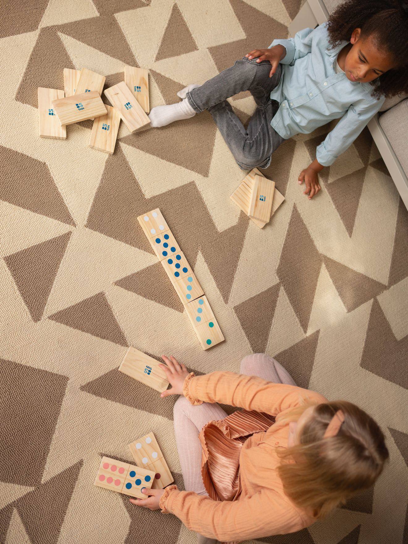 Jeu Domino Géant En Bois Fsc - Jeu De Société Famille - Jeu Géant Multicolore