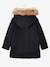 Duffle-coat à capuche en drap de laine fille fermeture par brandebourgs camel+encre 12 - vertbaudet enfant 