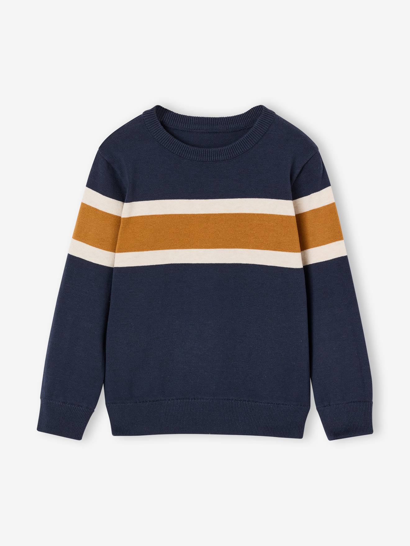 Pull garon col rond marine 20 €