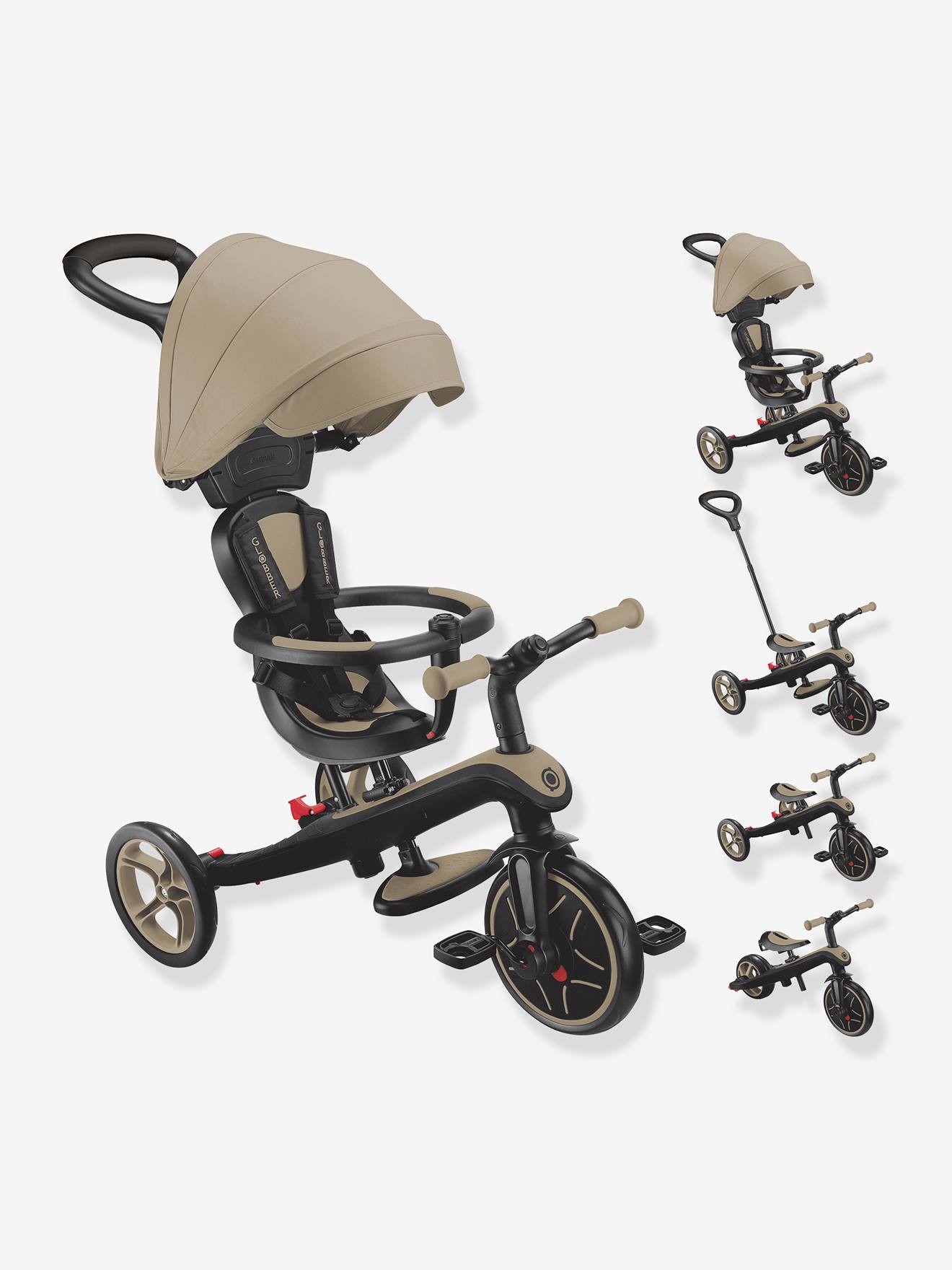 Tricycle évolutif Explorer V3 4 en 2 beige Tricycle évolutif Explorer V3 4 en 2 beige