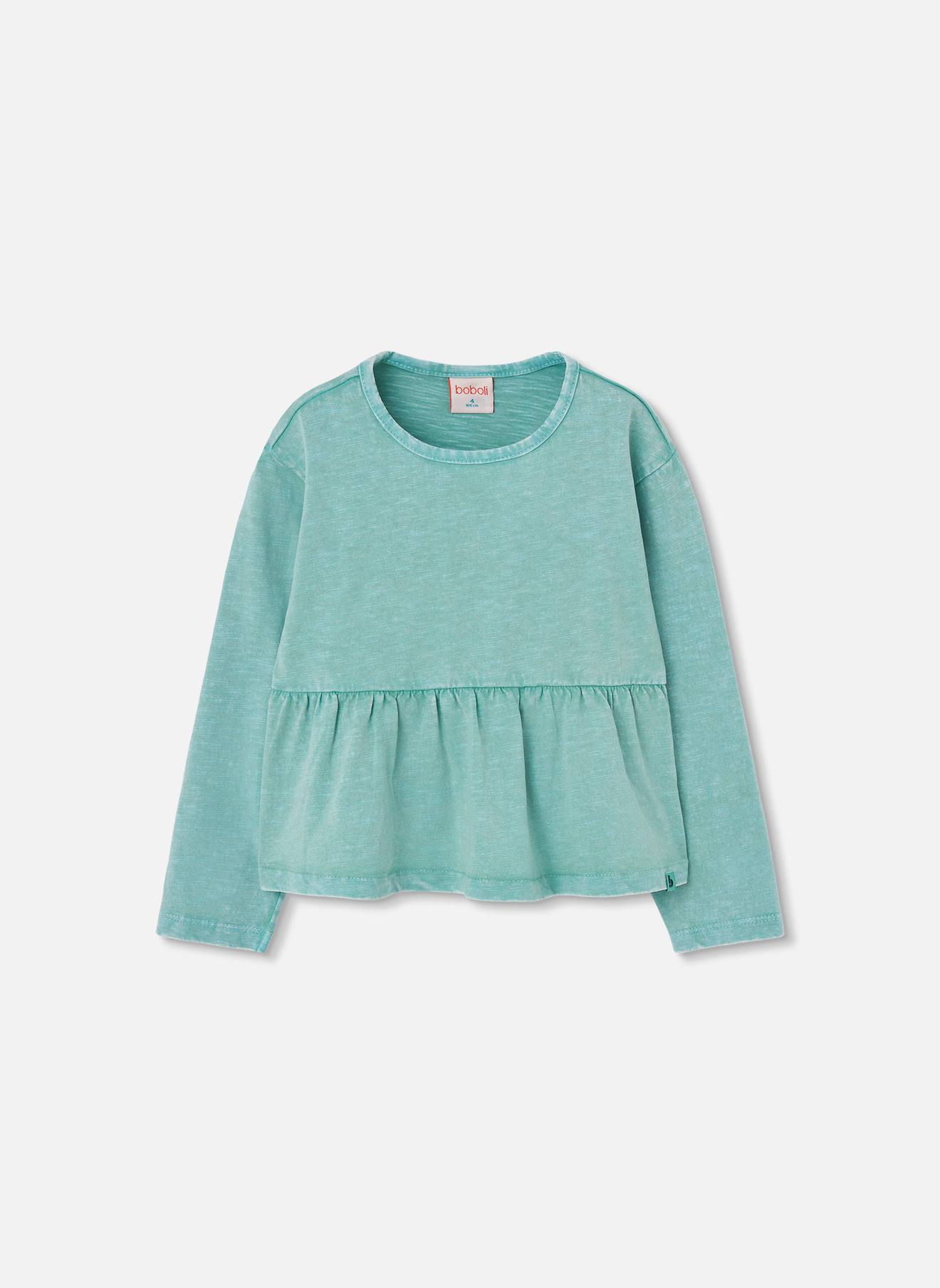 T-shirt Fille En Maille Avec Volant Vert 28$