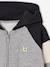 Sweat zippé garçon capuche coloblock bleu moyen+bordeaux+gris chiné+ocre+vert 12 - vertbaudet enfant 