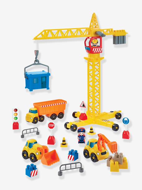 Ecoiffier - Travaux public grue et véhicules multicolore