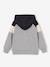 Sweat zippé garçon capuche coloblock bleu moyen+bordeaux+gris chiné+ocre+vert 10 - vertbaudet enfant 