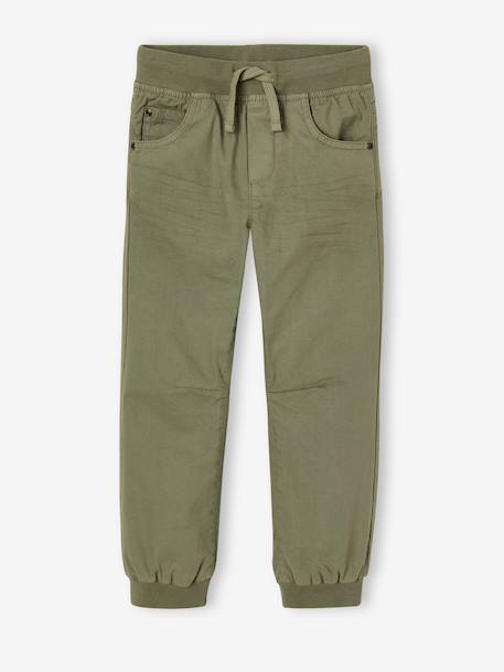 Garçon-Pantalon style jogger doublé polaire garçon facile à enfiler