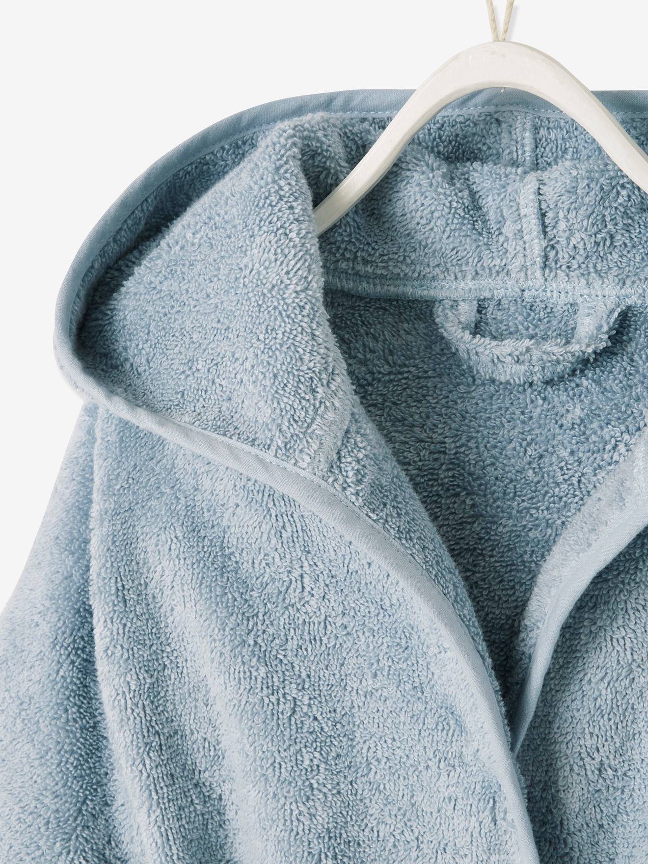 Peignoir Uni Bebe Personnalisable Oeko Tex Bleu Clair Vertbaudet