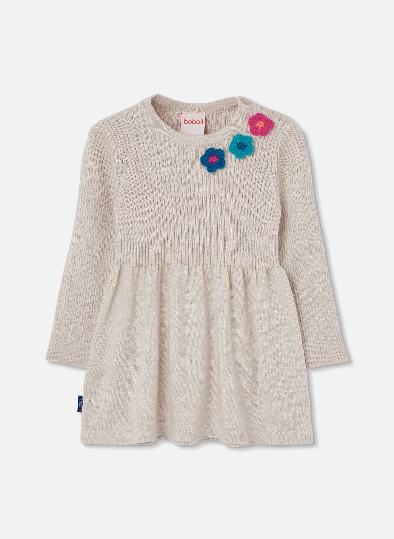 Robe Avec Fleurs Au Crochet Beige 43$