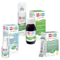 Puériculture-Box vacances enfant transport  piqûres oreilles transit 4 produits