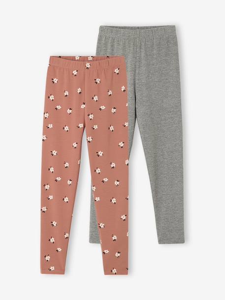 Fille-Pantalon-Lot de 2 leggings fille Basics