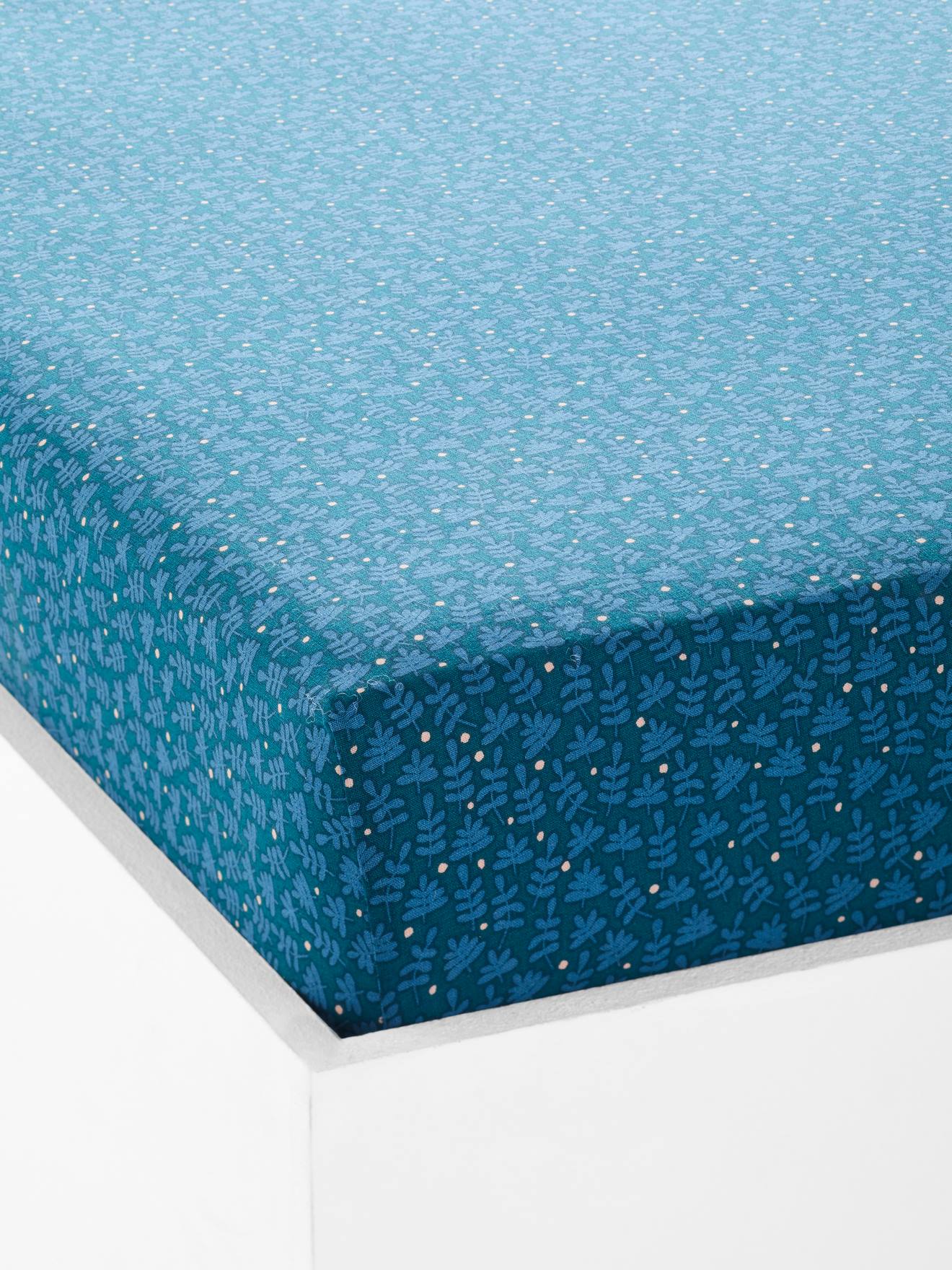 Drap-housse enfant FORET ENCHANTEE bleu