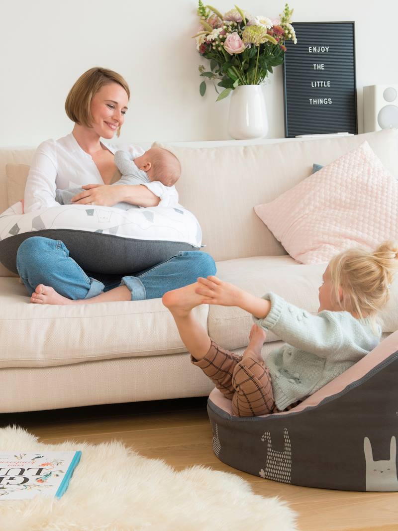 Transat et pouf Doomoo Nid BABYMOOV bear grey Babymoov