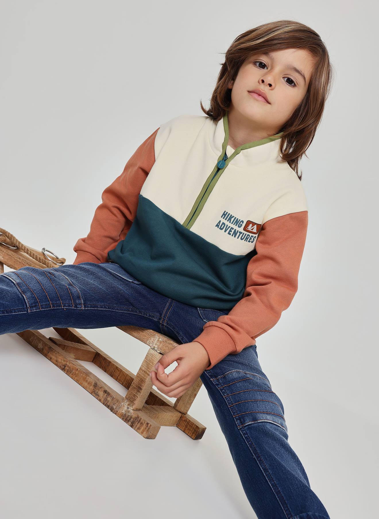 Sweat-shirt Garon Molleton Hiking Adventures Blanc 36 €