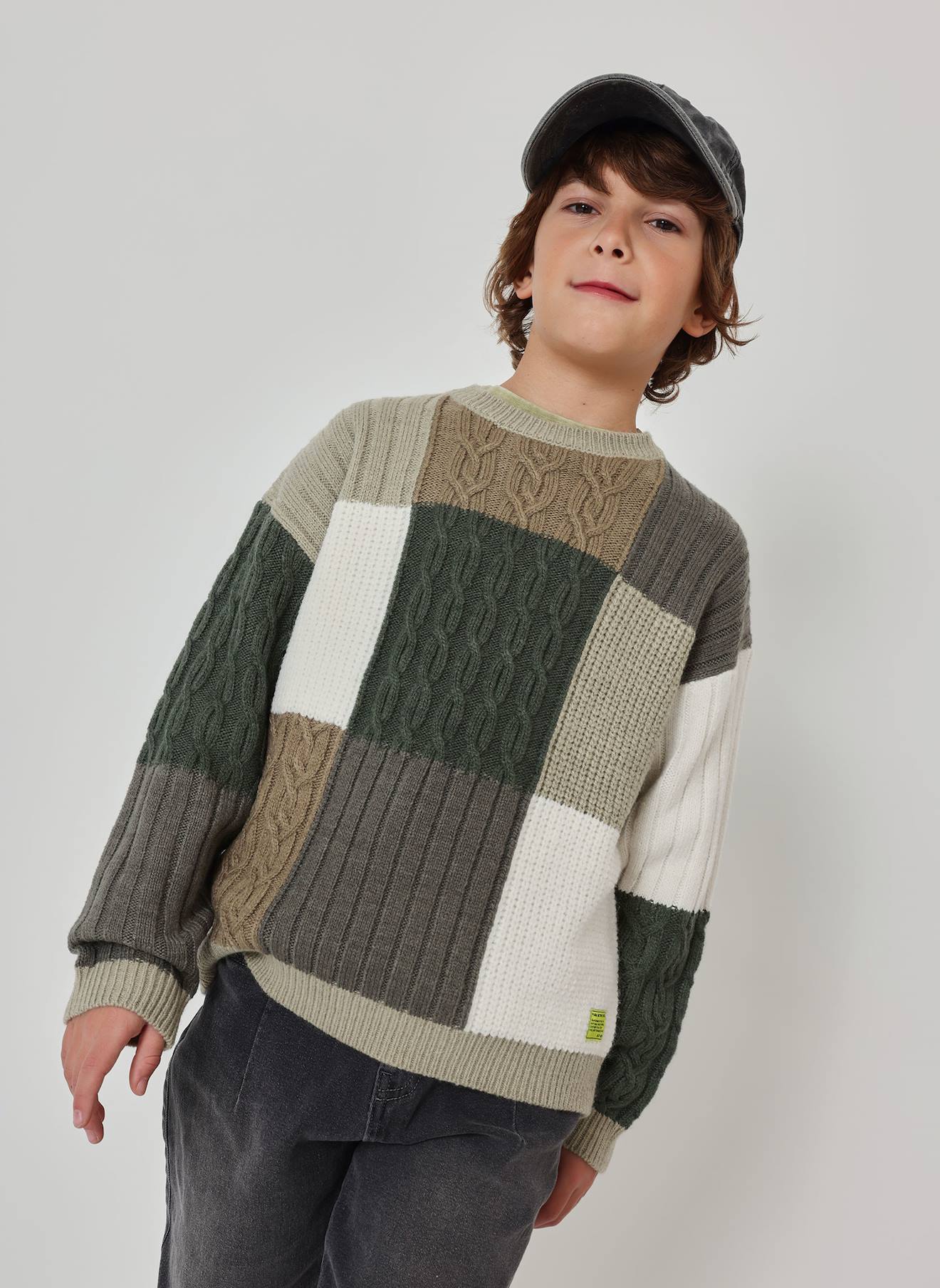 Pull Garon Patchwork Blanc 48$