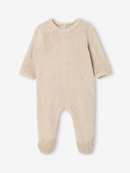 Lot de 3 dors bien bébé ouverture dos beige chiné+gris chiné+vert sauge 2 - vertbaudet enfant 