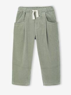 -Pantalon fille velours forme loose 